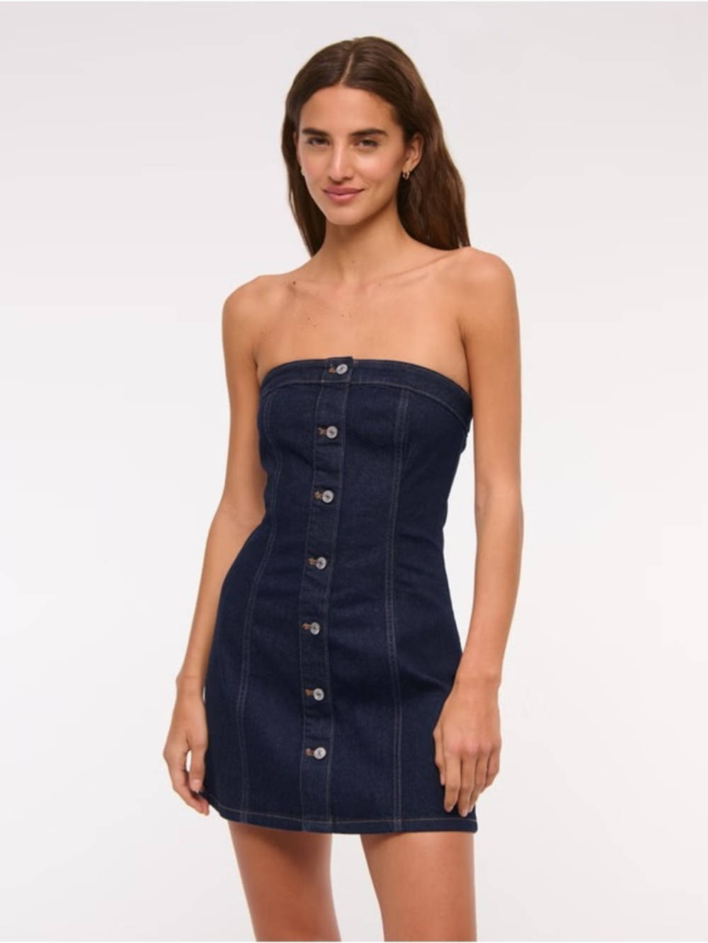 Abercrombie & Fitch Mara Strapless Denim Mini Dress